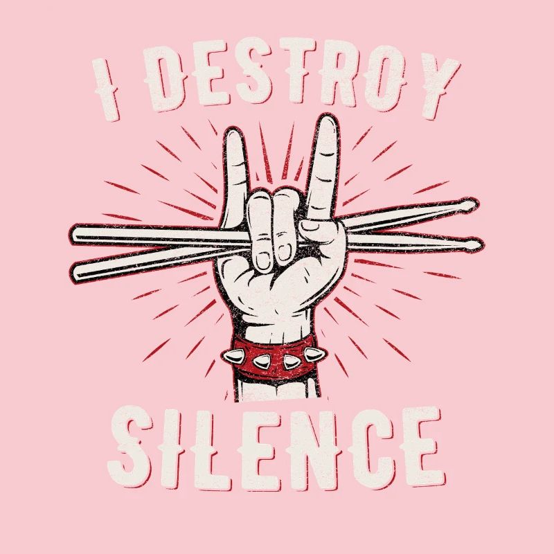 Graphique de la main du batteur I Destroy Silence