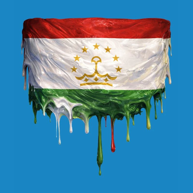 Gouttes de graffitis du drapeau tadjik