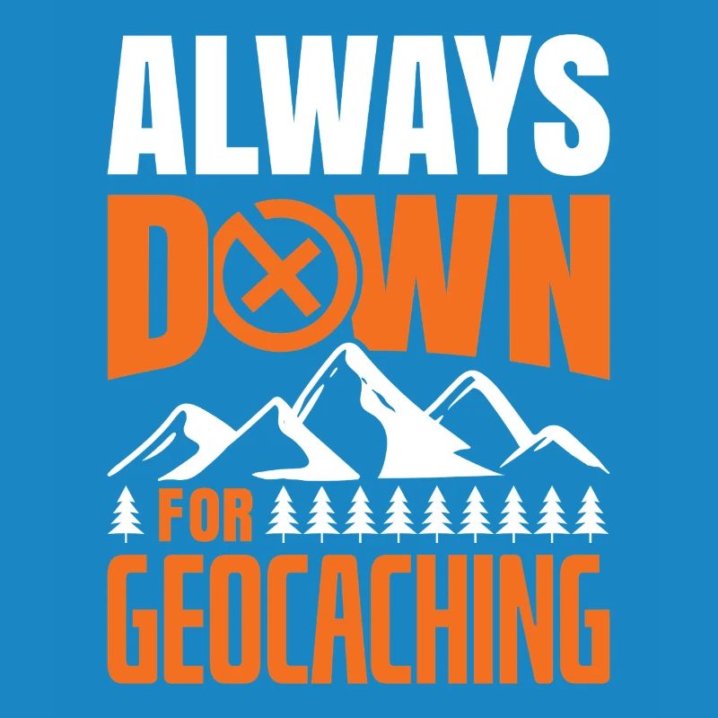 Down For Geocaching GPS Hunter Art