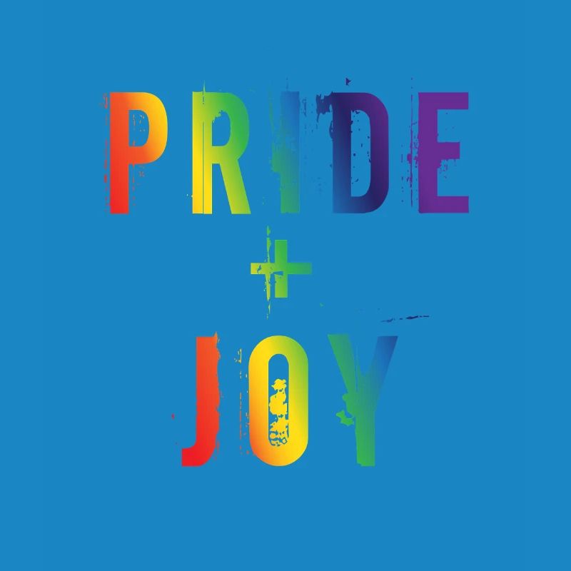 Conception typographique LGBTQ arc-en-ciel Pride Joy