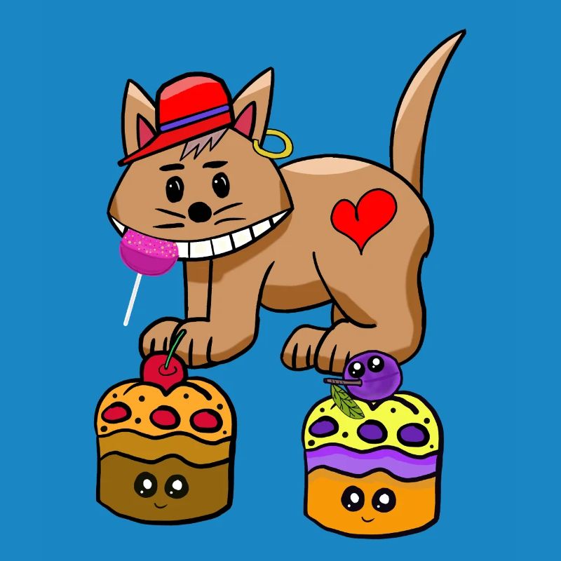 Cat Candy Snacking Muffin Lollipop