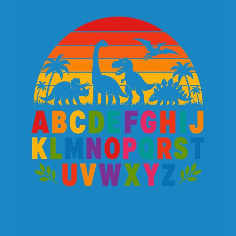 Regenbogen-Dino-Alphabet
