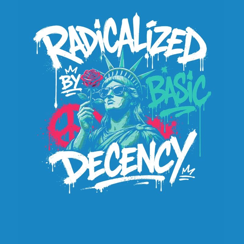 Radikalisierte Basic Decency Graffiti