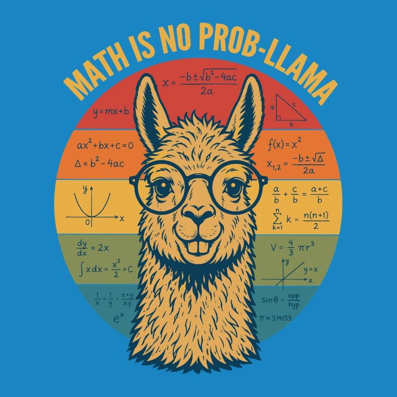 Math Is No Prob-Llama Mathe Lehrer Shirt