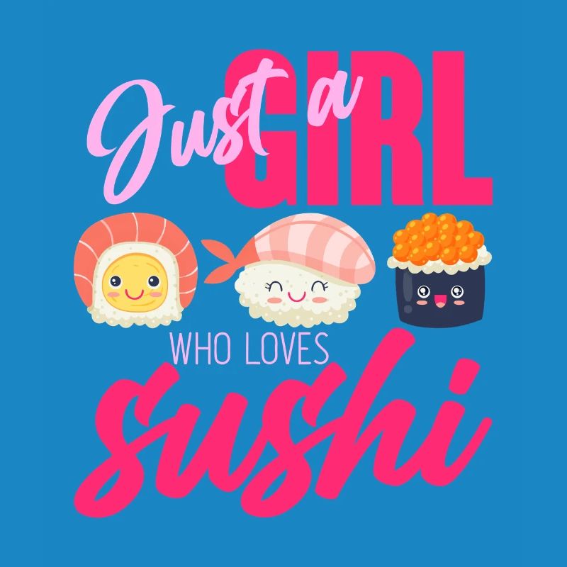 Nur ein Mädchen, das Sushi liebt