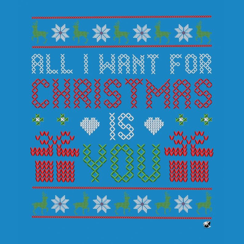Weihnachtskreuzstich Abbildung mit Inschrift