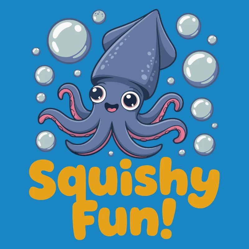 Squishy Fun Squid Illustration