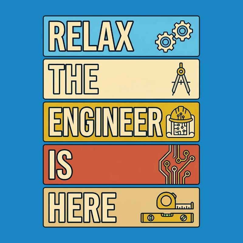 Relax The Engineer Is Here Retro Geschenk