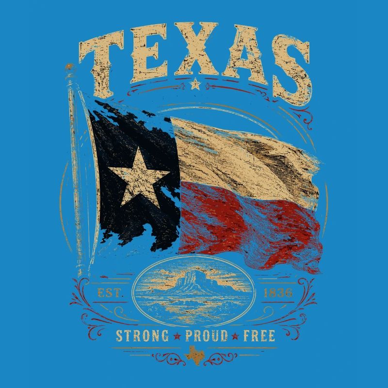 Fierté du drapeau du Texas : Stark & Free