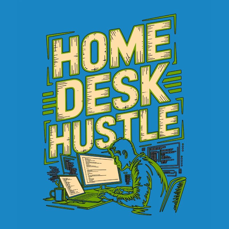 Remote Developer Home Desk Hustle Remote Coder