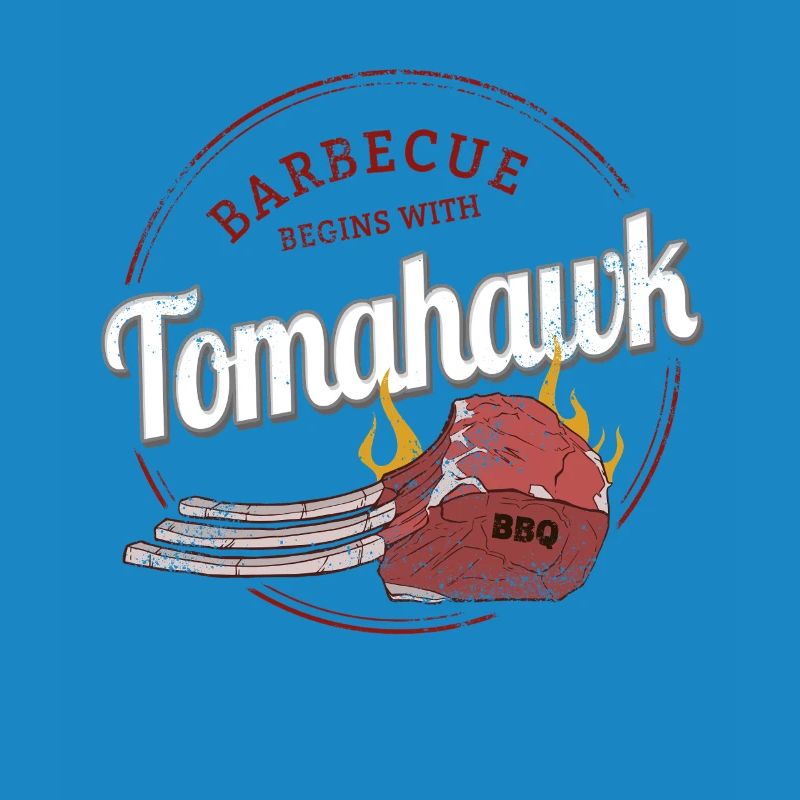 Tomahawk Steak Barbecue Rindfleisch Vintage BBQ