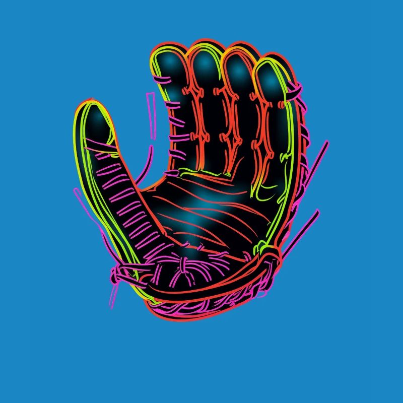 Baseball Handschuh Synthwave
