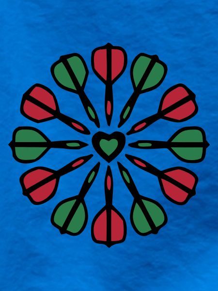Dartpfeile Mandala Grafik