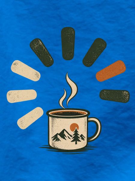 Dampfende Kaffeetasse