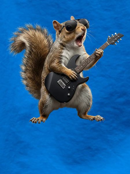 Rockgitarren-Eichhörnchen
