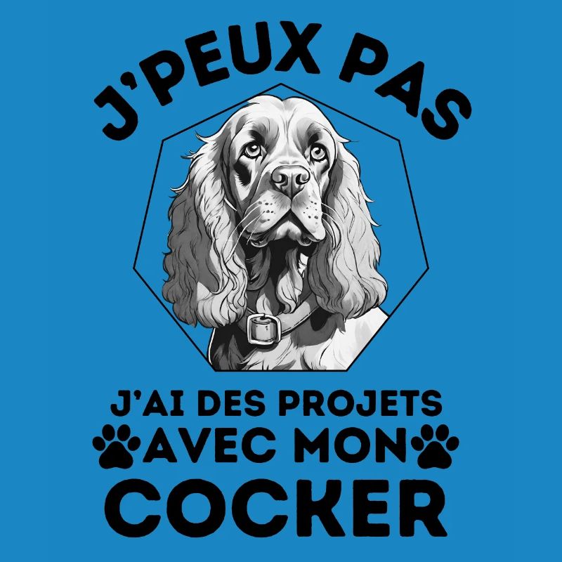 j ai des projets avec mon cocker chien mignon 2