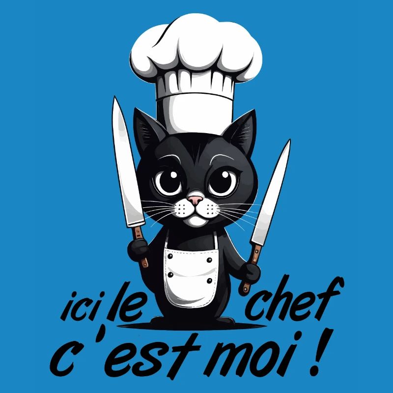 I'm the chef here! Cat Humor Chef Kitchen