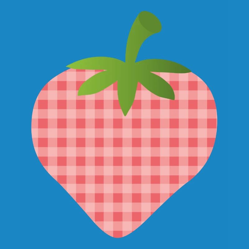 Strawberry with check pattern - personalizable