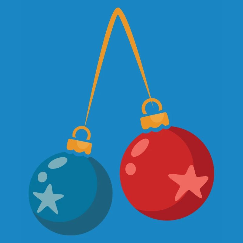 Conception de décoration de boules de Noël colorées