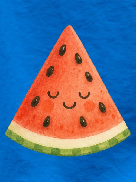 Wassermelonenslice Lächelnd