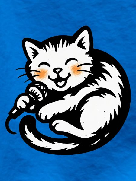 Katzensänger mit Mikro