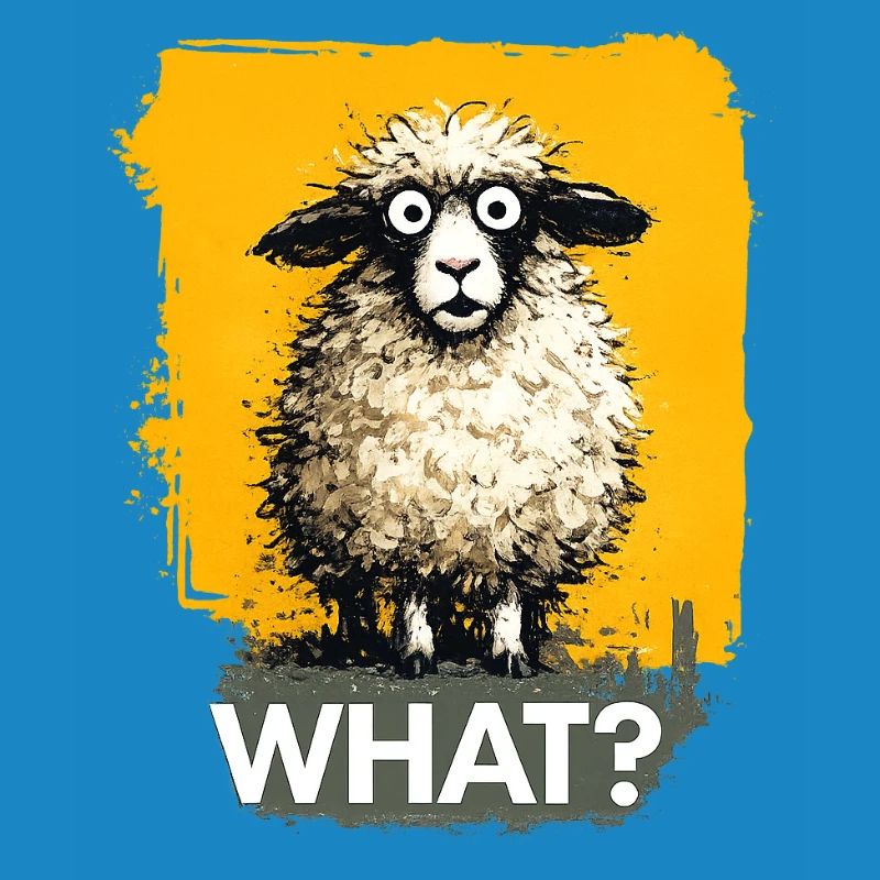What? Sheep with question mark
