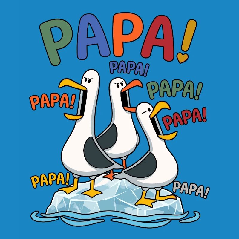 Daddy Mouettes sur la bande glacée - Conception de bandes dessinées