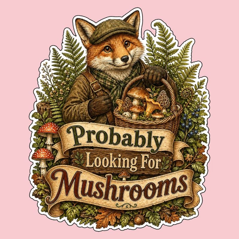 Probably Looking For Mushrooms Fox