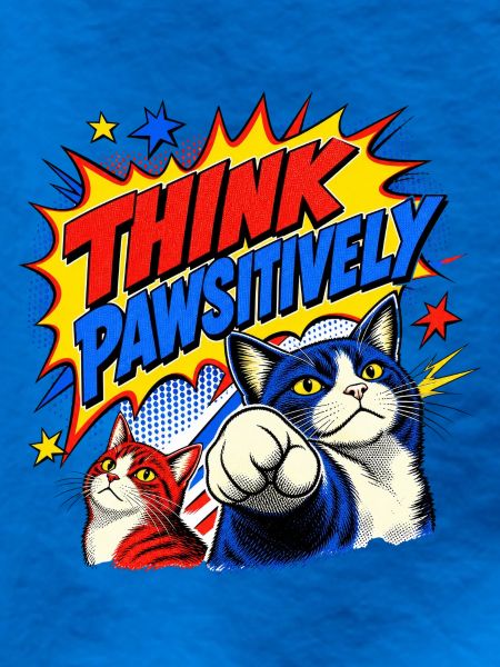 Think Pawsitively Comic katzen