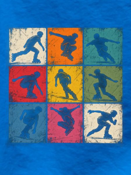 Inline Skating Retro Collage