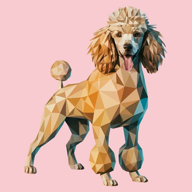 Caniche - Logo Low Poly cool