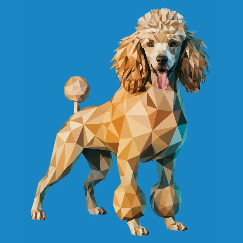 Caniche - Logo Low Poly cool