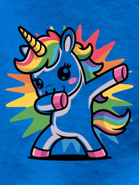 Buntes Einhorn mit Regenbogen-Mähne