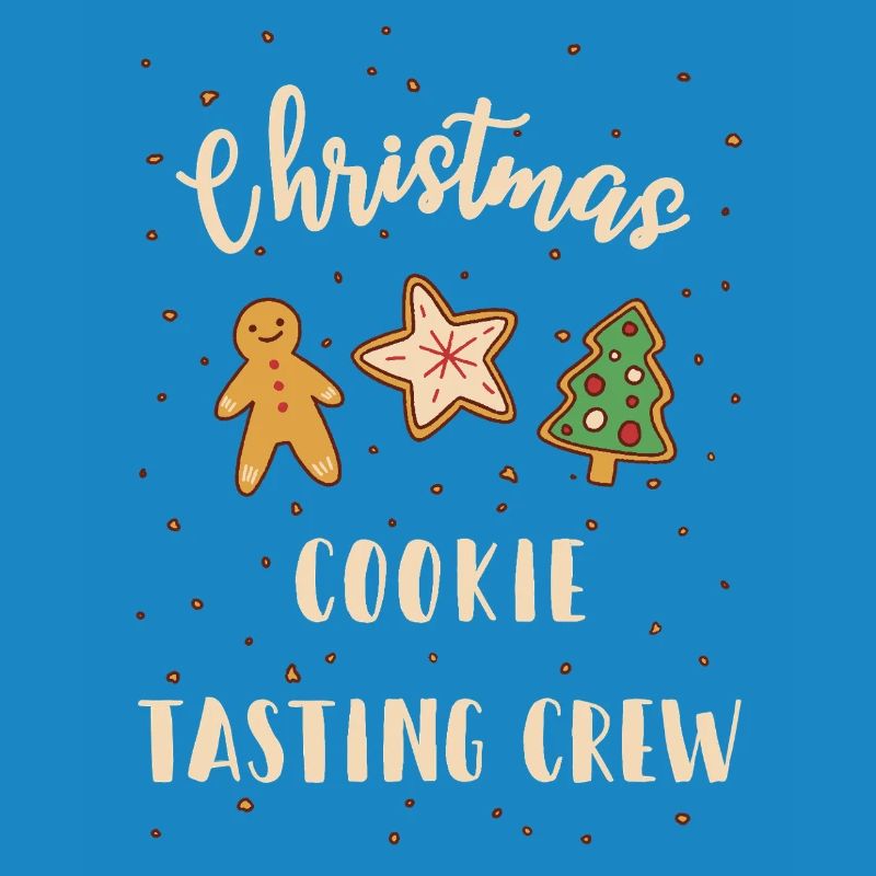 Équipe de dégustation de biscuits de Noël