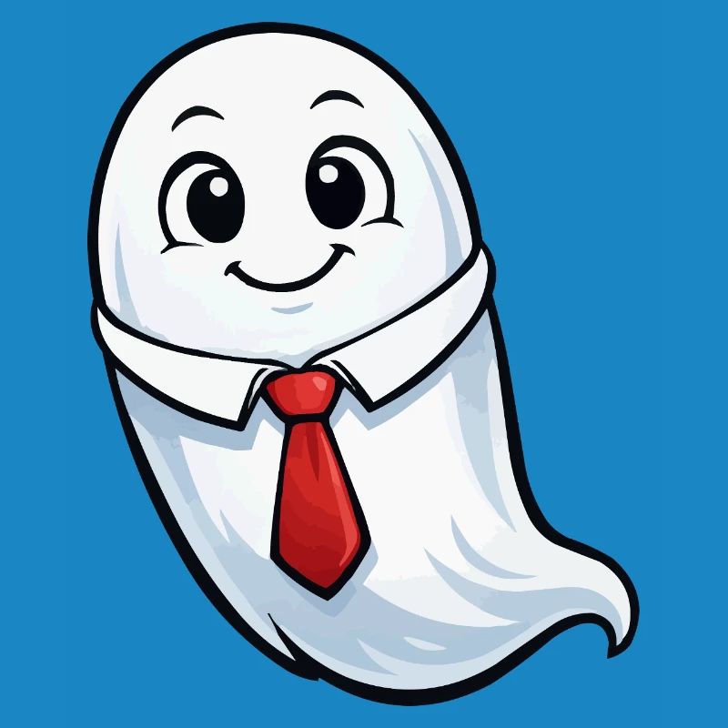Talking ghost in suit
