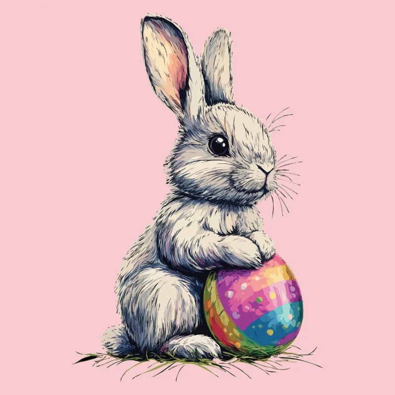 Retro Bunny with Sunglasses Easter Rabbit Ears