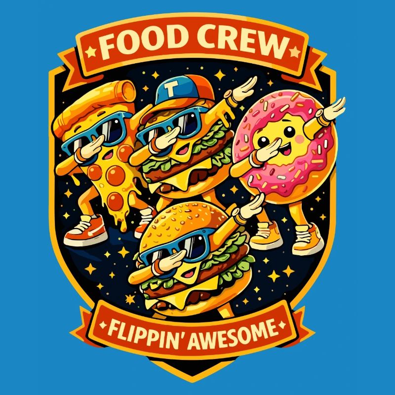 Badge de l’équipe de restauration rapide Flippin Awesome - Dabbing Dab