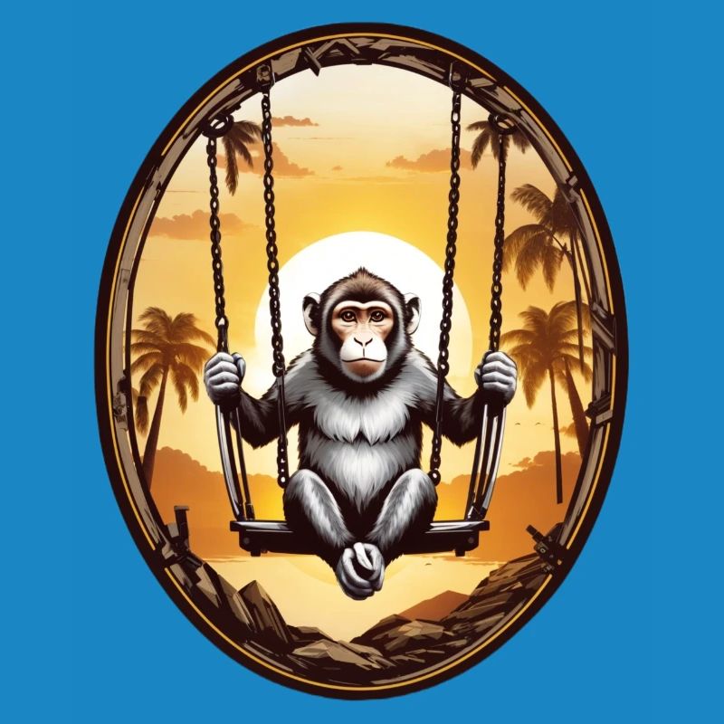 Monkey on swing