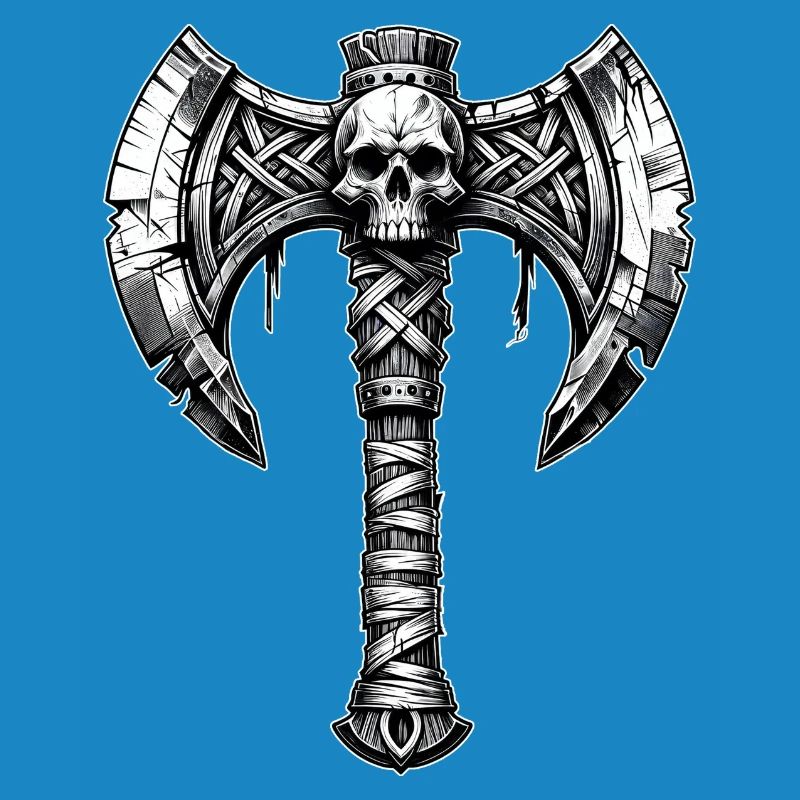 Axe throwing axe skull design