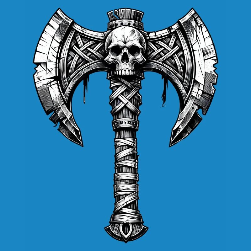 Axe throwing axe skull design
