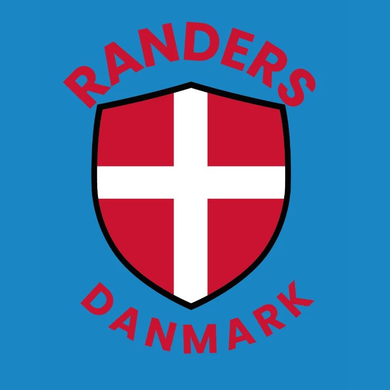 Drapeau du Bouclier du Danemark des Randers