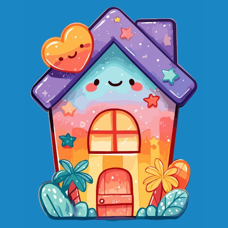 Pastellkawaii Häuschen Design