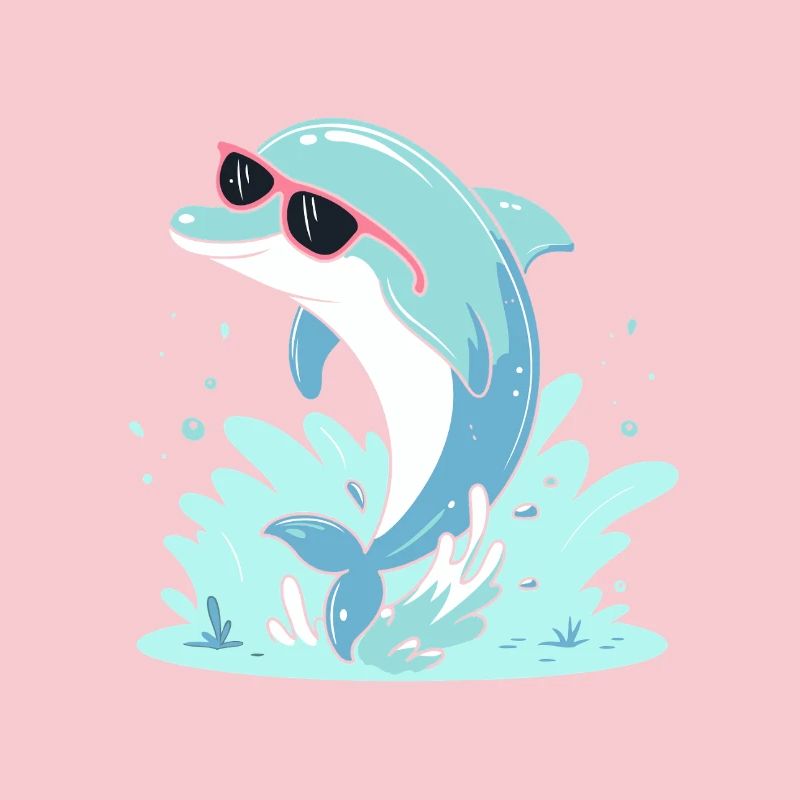 Delfin-Sommer-Pinkbrille