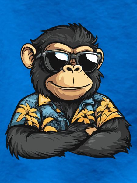 Affe Comic Urlaub