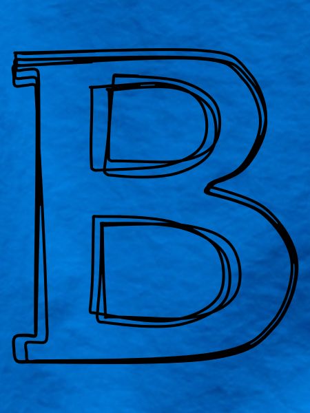 Buchstabe B handgezeichnet