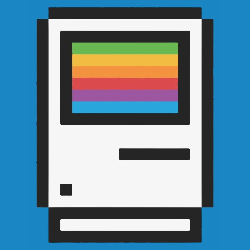 Retro Rainbow Gradient T-Shirt Design