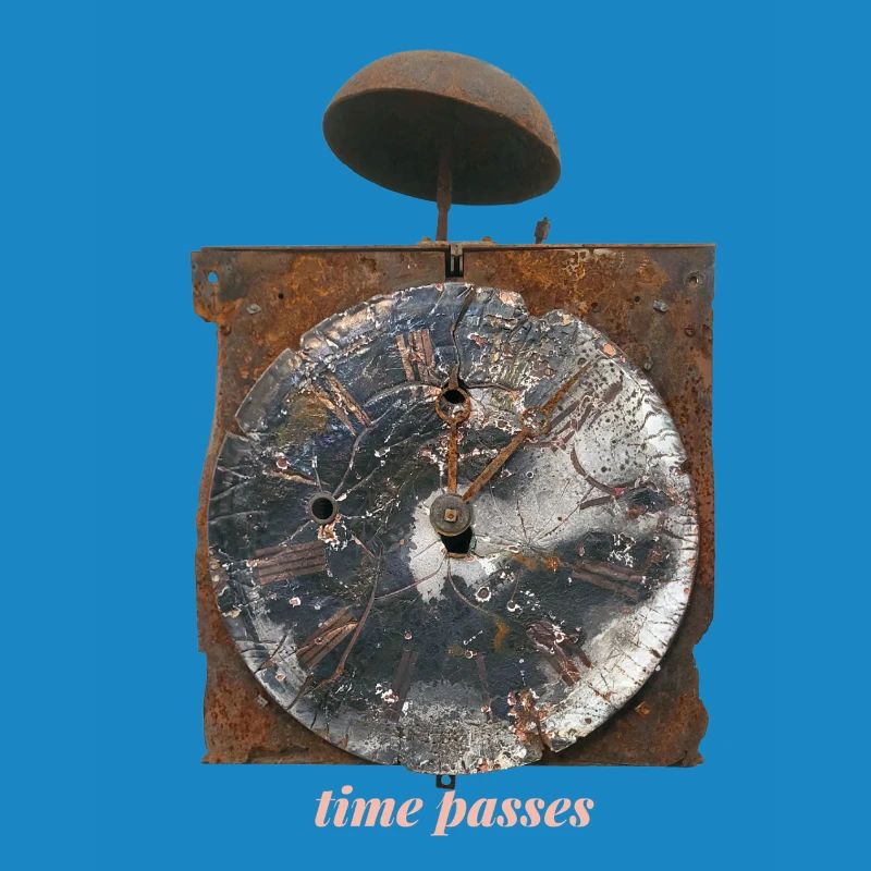 Rusty clock Time passes