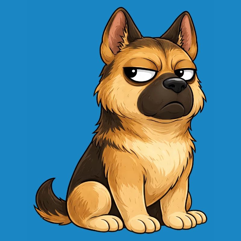 Cooler Hund Deutscher Schäferhund Skeptisch