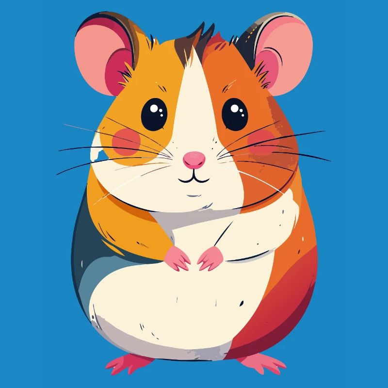 Petit motif coloré de patchwork de hamster mignon