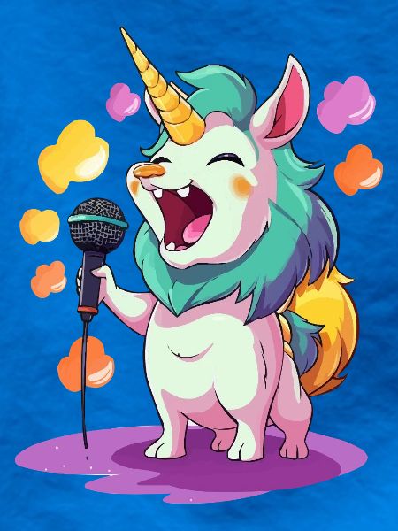 Singendes Einhorn Bühnenperformer